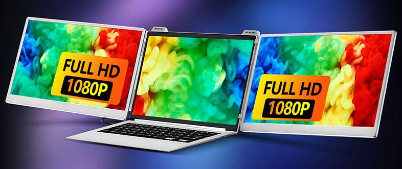 15.6 inch Triple Screen Portable Monitor Smart Phone Laptop Secondary Screen External Convenient Display