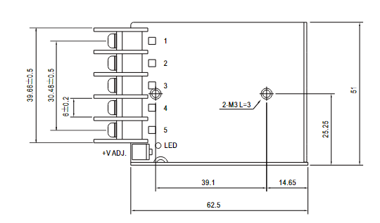Meanwell RS-15 Series RS-15-5 LED Displays Power Supply