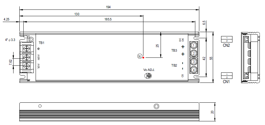Meanwell LSP-160 Series LSP-160-5 LED Displays Power Supply