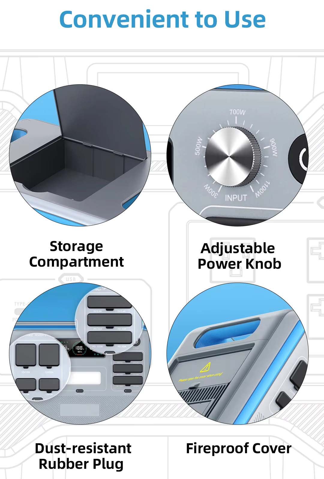 Lithium Portable Power Supply 2400W UPS Power Supply