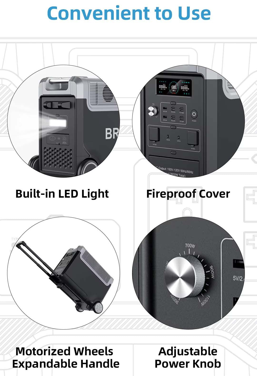 Lithium Portable Power Supply 3600W UPS Power Supply