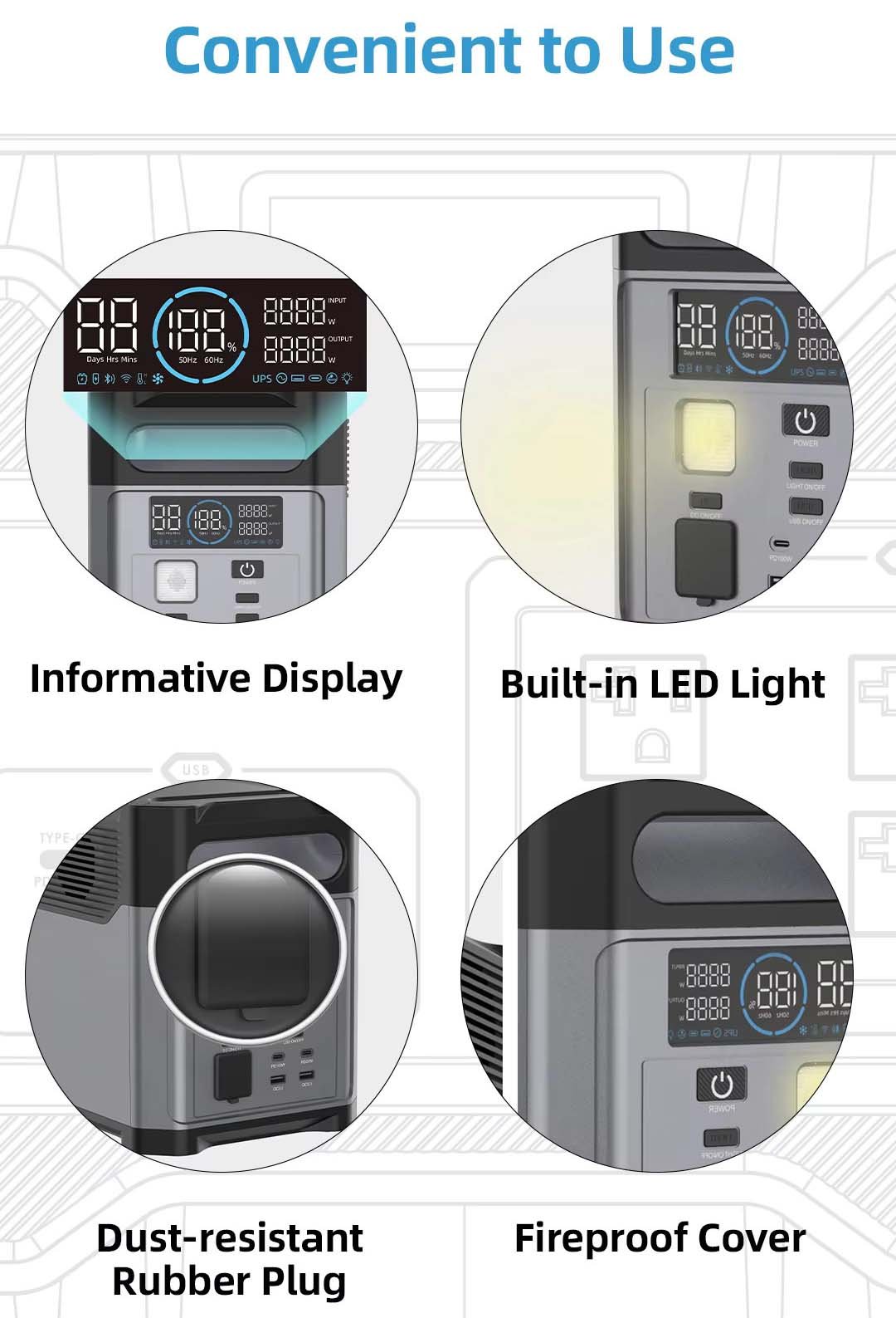 Best outdoor solar portable power stations 1200W Power Banks & Power Station 1024Wh fast charging