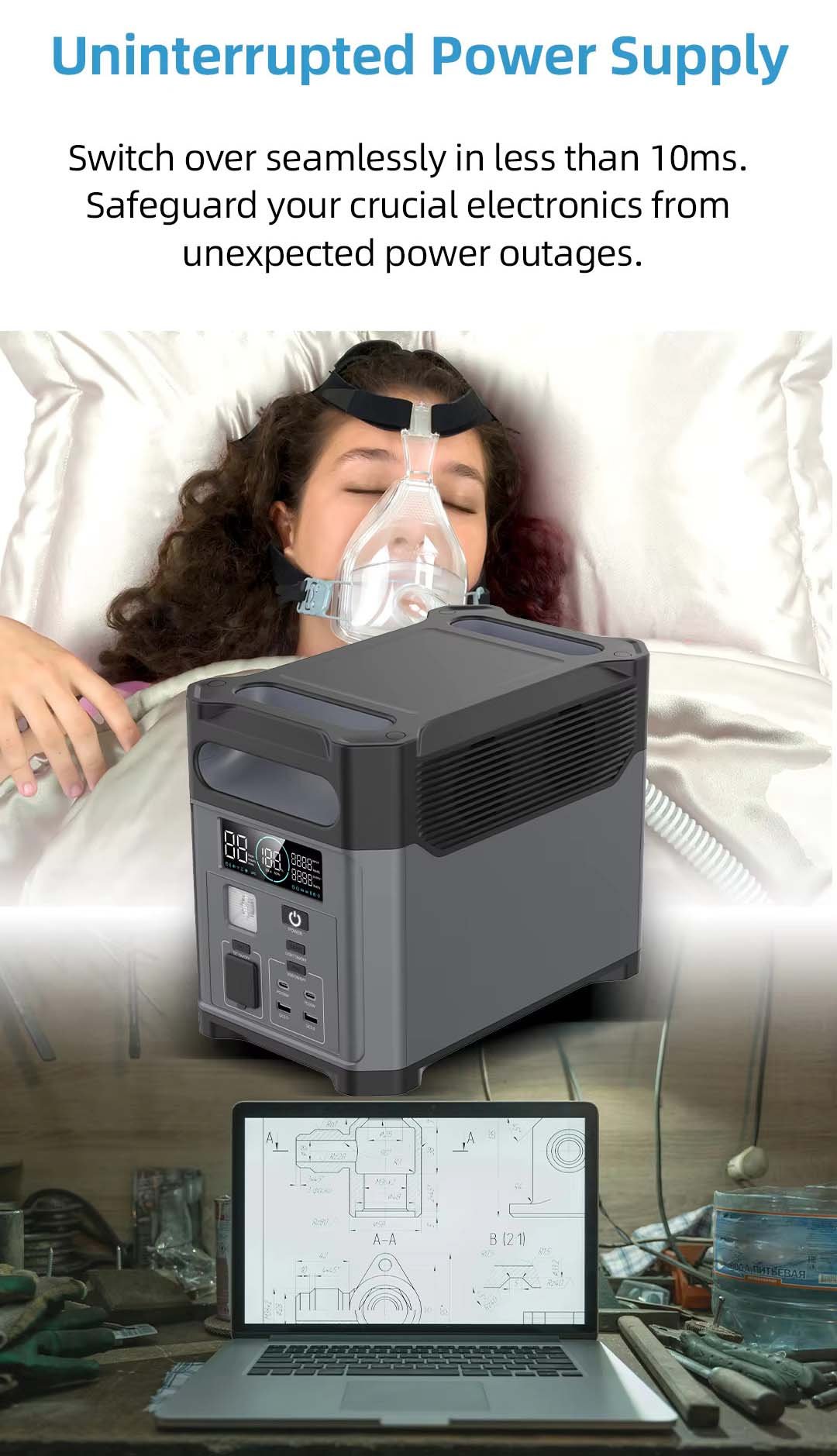 Best outdoor solar portable power stations 1200W Power Banks & Power Station 1024Wh fast charging