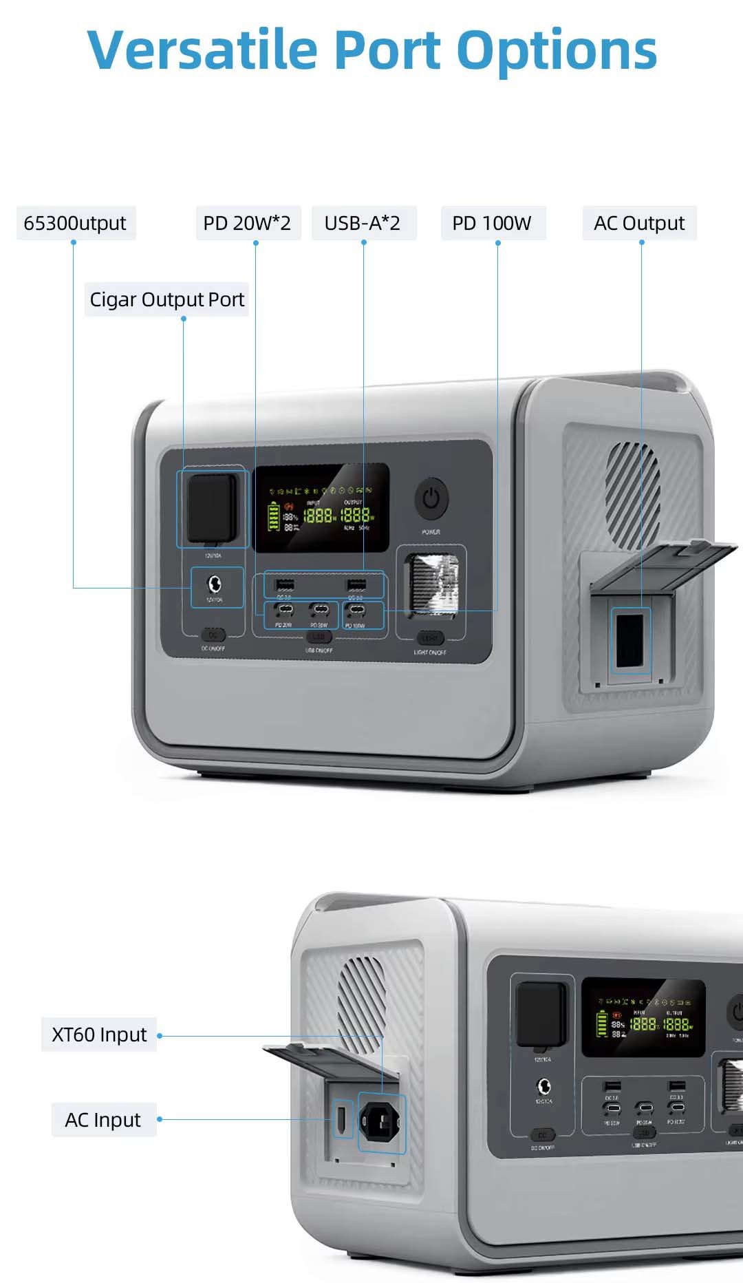 Best solar power banks & power station 800W outdoor portable power stations