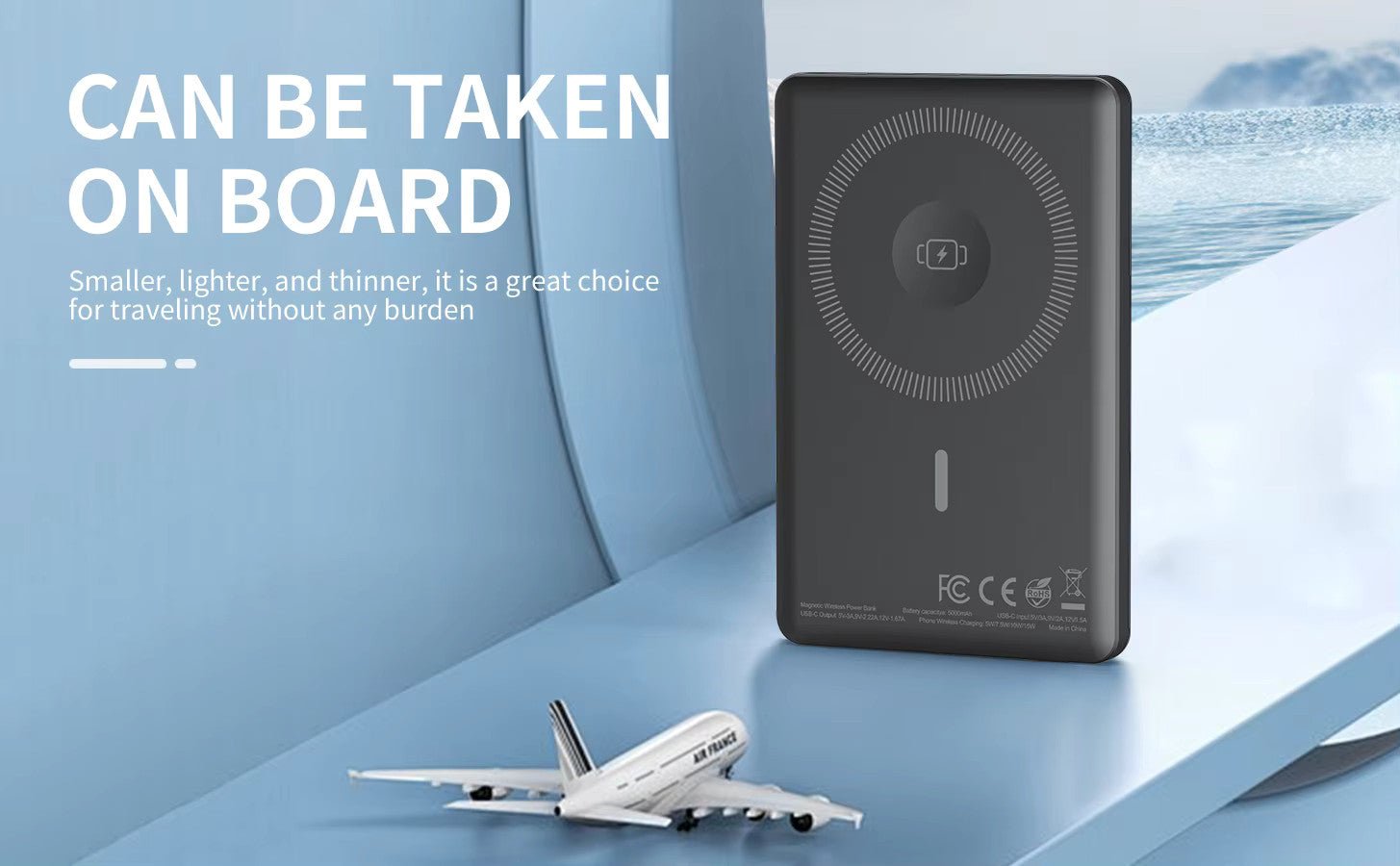 Ultra-thin 3 in 1 MagneticWireless Charger with Power Bank 15W Fast Charging