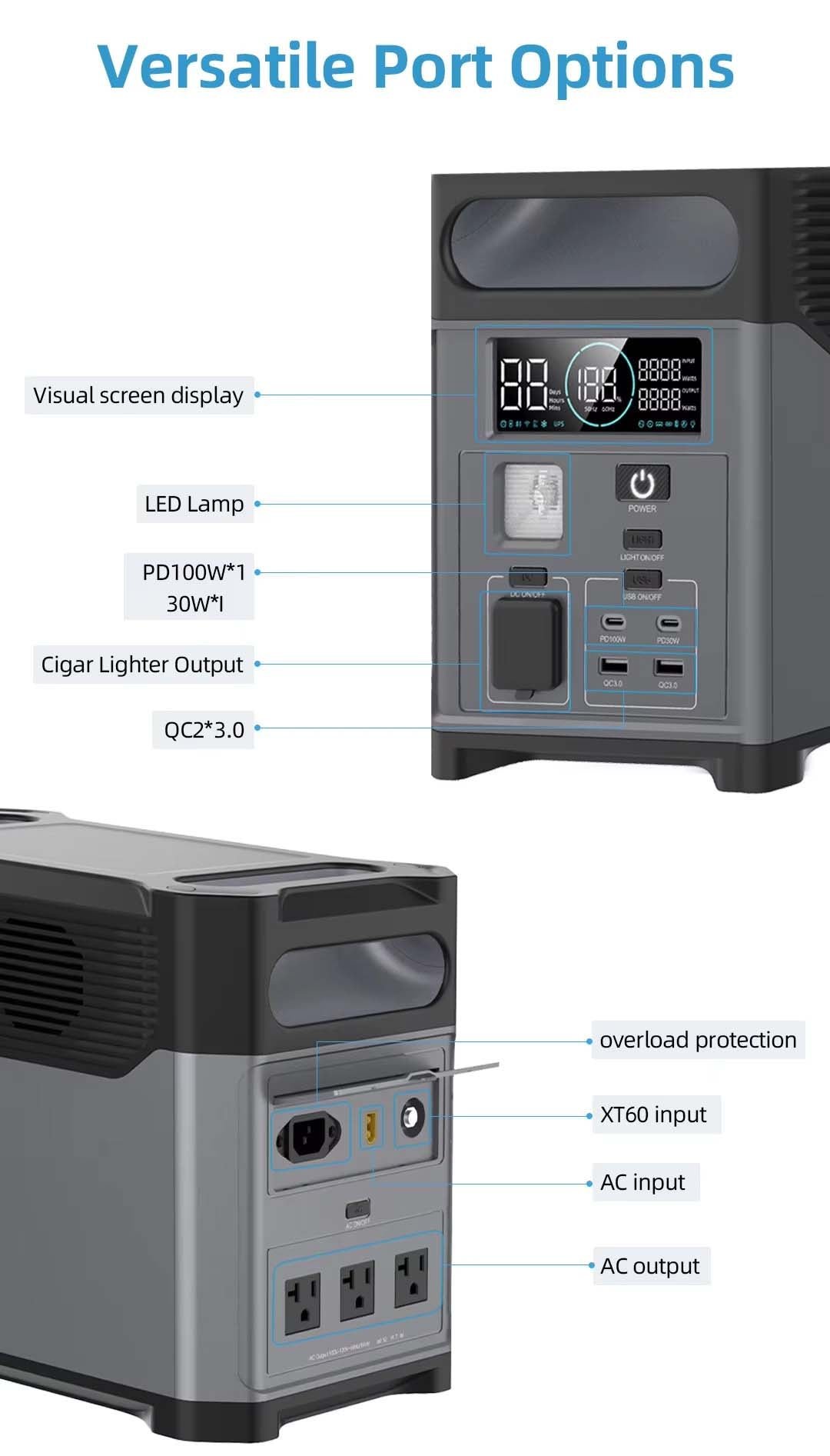 Best outdoor solar portable power stations 1200W Power Banks & Power Station 1024Wh fast charging
