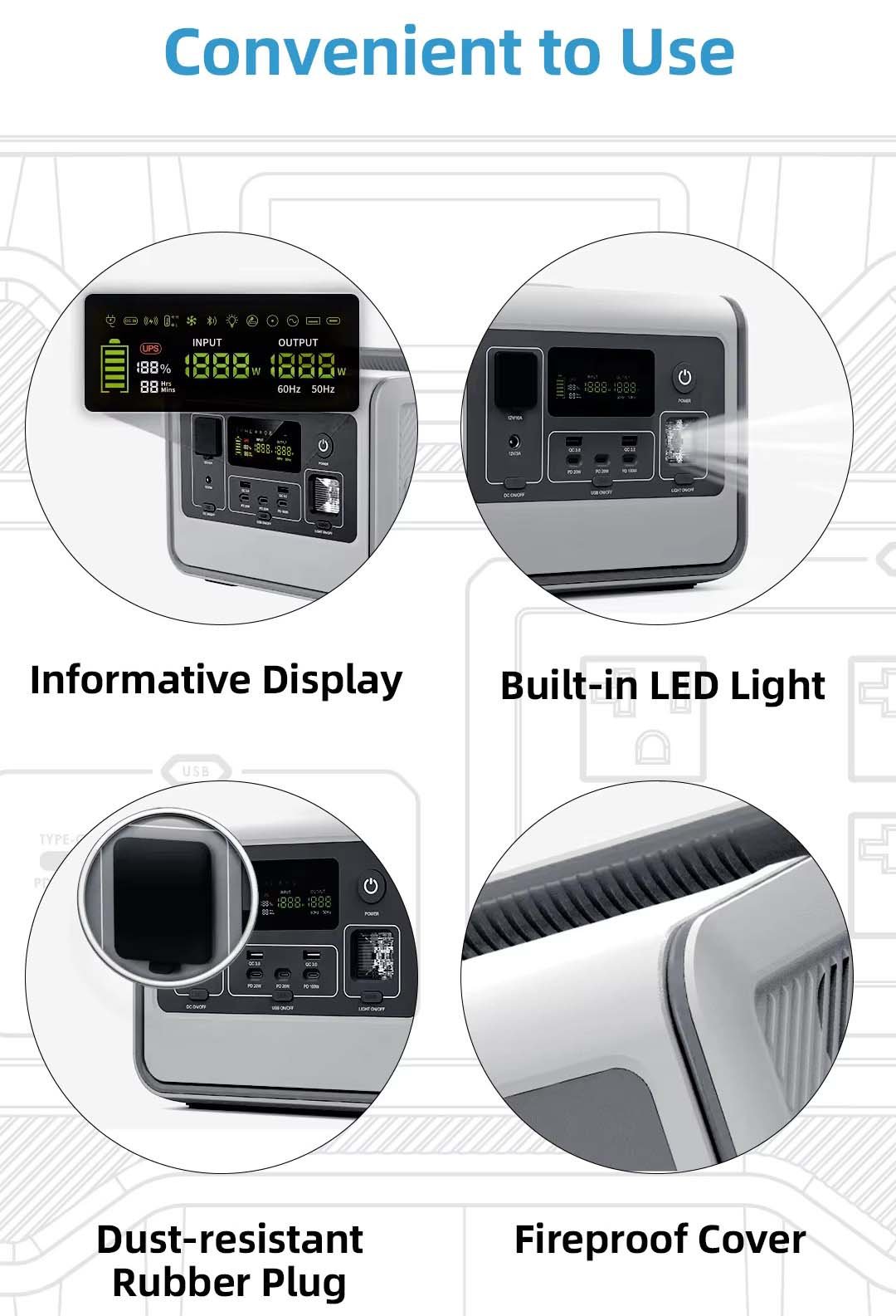 Best solar power banks & power station 800W outdoor portable power stations