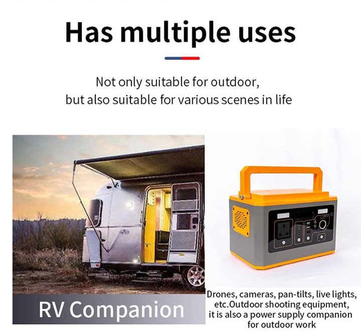 lithium portable pack power banks & power station 500W solar home energy storage power supply outdoor