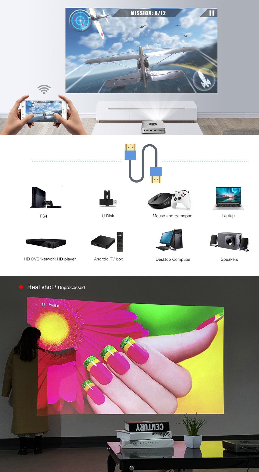 Portable Smart DLP Projector