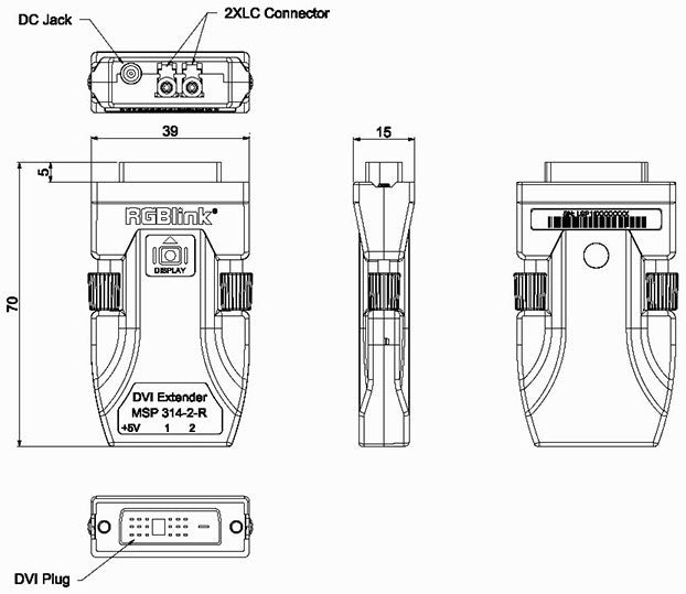 RGBLink MSP Series Signal extenders MSP314-2