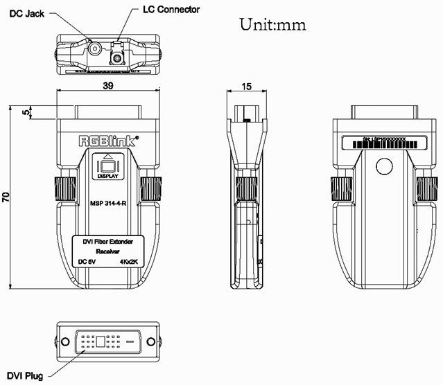 RGBLink MSP Series Signal extenders MSP314-4