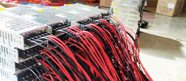 RVB 2 Cores Red/Black Parallel Cable 90M/R LED Screen Modules Power Cable Applications