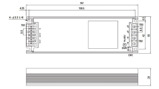Meanwell UHP-200A Series UHP-200A-5 LED Displays Power Supply
