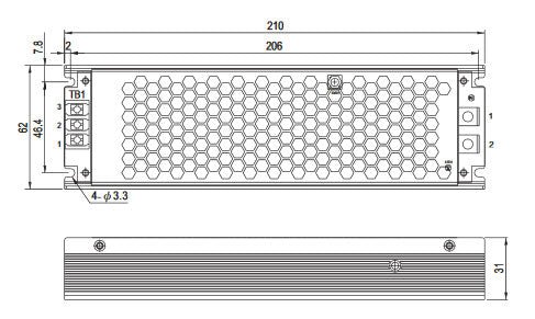 Meanwell HSN-200 Series HSN-200-5B LED Displays Power Supply