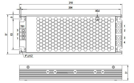 Meanwell HSP-300 Series HSP-300-5 LED Displays Power Supply
